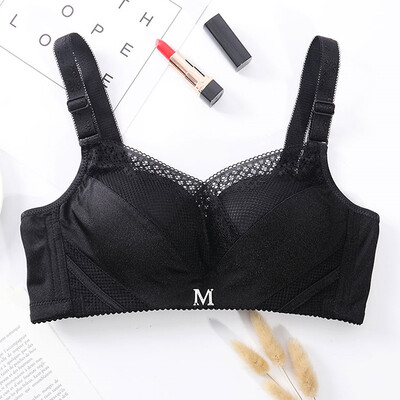 

LAXJOY Langyue underwear female thin section no steel ring underwear bra anti-light gathering adjustable bra LNWX189268 black 36B