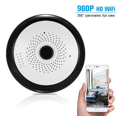 

Wireless 960P HD Mini Panoramic Fish Eye 360 Degree WIFI Camera 13 Megapixels IP Cloud Camera 3pcs IR Lamps Night Vision IR-CUT C