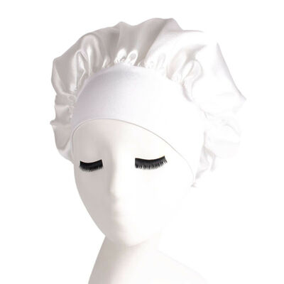 

SUNSIOM Silk Satin Night Sleep Cap Hair Bonnet Hat Head Cover Wide Band Adjust Elastic