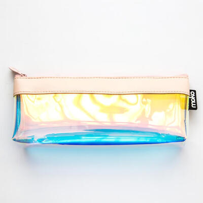

Mohamm Zipper Transparent Candy Laser Pencil Bag Pencil Pouch School Supplies Stationery