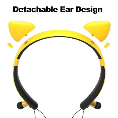 

ZW-29 Wireless Bluetooth 42EDR Headphones Animal Ear Earphones In-ear Magnetic Earbuds for Smart Phones