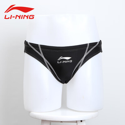 

Li Ning LI-NING swim trunks mens triangle comfort training racing professional swim trunks LSSL007-1 black