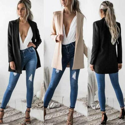 

USA Fashion Women Ladies Suit Coat Business Blazer Long Sleeve Jacket Outwear