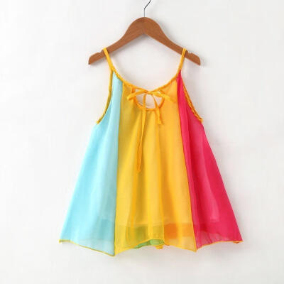 

Summer Toddler Baby Girls Party Dress Rainbow Sundress Clothes Age 1-6 Years