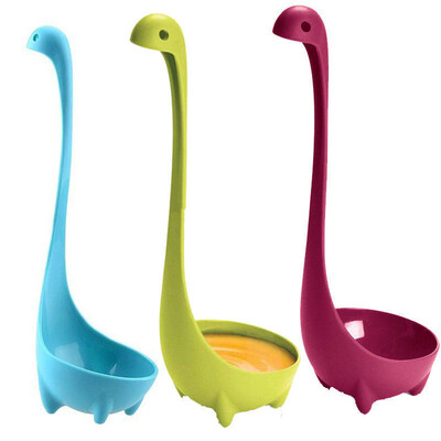 

3 PCS Kitchen Supplies Dinosaur Spoons Soup Loch Ness Ladle Long Handle Spoon