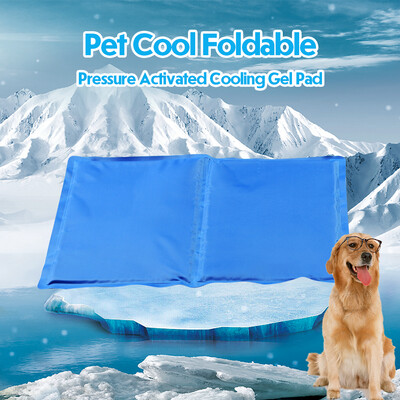 

Pet Cool Mat Pressure Activated Cooling Gel Pad Foldable Comfort Chilly Pad to Keep Dog Feeling Cooler for Indoor Outdoor Travelli