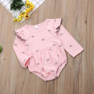 

Newborn Baby Girl Long Sleeve Cotton Romper Bodysuit Jumpsuit Outfits Clothes 0-2T