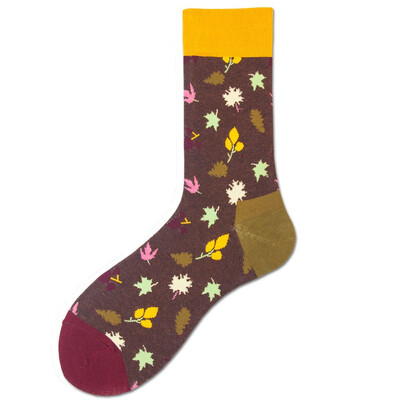 

5 Pairs Colorful Personality Funny Women Men Unisex Plant Socks Flower Leaves 2018 Fancy Happy Socks Cotton Cozy Socks Female