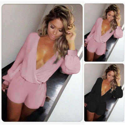 

New Womens Holiday Mini Playsuit Ladies Jumpsuit Summer Beach Dress Size 6-14