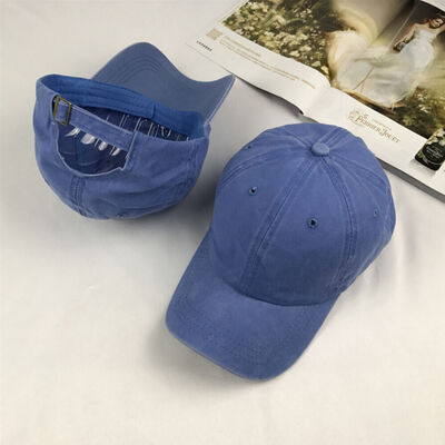 

Adjustable Style Washed Plain Solid Visor Cotton Cap Baseball Cap Hat