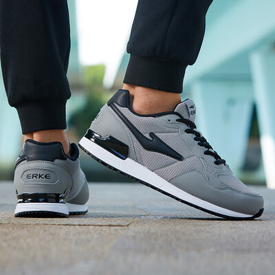 

Hongxing Erke sneakers casual shoes Agan shoes shoes mens shoes breathable mesh casual running shoes 51118120070 in the gray 41
