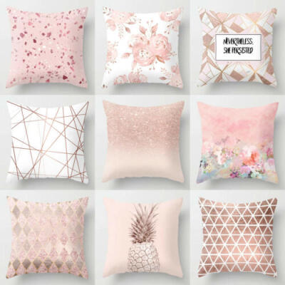 

Peach Skin Pillow Case Cover Pink Minimalist Throw Sofa Bed Cushion Cover Decor