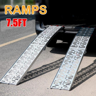 

Ktaxon Pair 75 Aluminum Lawnmower ATV Motorcycle Truck Loading Ramp 1500lb Capacity