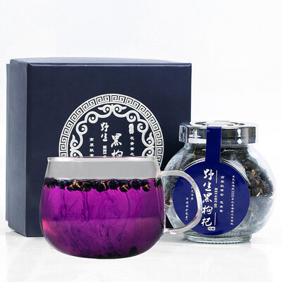 

Black wild black box tea Qinghai black fruit high-end gift box to send gifts canned bottles