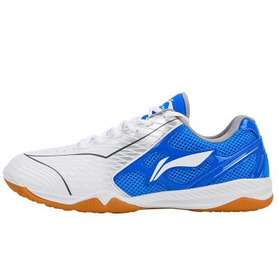 

Li Ning LI-NING badminton shoes mens ping-pong sneakers national team Aurora professional breathable non-slip training shoes APTM001-1 white blue silver 429