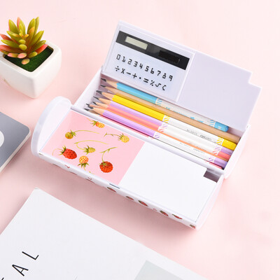 

Zhengcai ZNCI vibrato pencil case net red with the pen bag female pencil box multi-function è storage pen box 6301 girl heart strawberry