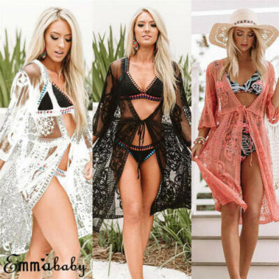 

New Sexy Women Bikini Swimwear Cover Up Crochet Bathing Suit Beach Dress Tops