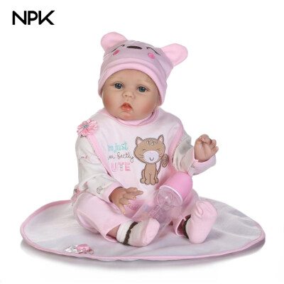 

Educational Toy 22in Reborn Baby Rebirth Doll Kids Gift Blond Hair Pink Kitty Diy Toy B6C6V7U0