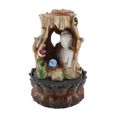 

Greensen Buddha Statue Water Fountain Home Office Flowing Water Desktop Decoration EU Plug 220-240V