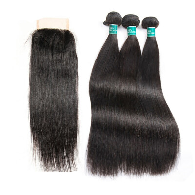 

Amazign Star Malaysian Straight Hair Bundles with Closure Malaysian Virgin Hair with Closure Human Hair with Swiss Lace Closure