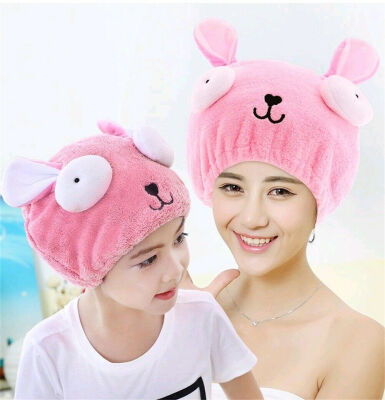 

Bath Shower Hair Drying Towel Wrap Head Hat Cap Makeup Cosmetic Bathing Tool Kid