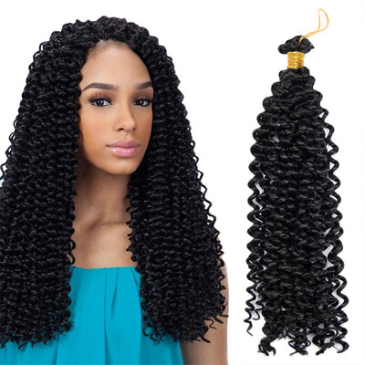 

14 Inches Hair Extensions Water Wave Synthetic Crochet Wavy Braiding Hair Weave With Low Price