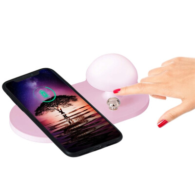 

Mushroom Wireless Fast Charger Touch Silicone Atmosphere Night Light PJ0710-1401