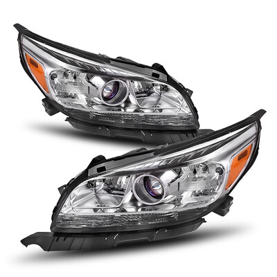 

Chrome Headlights Assembly for 2013 2014 2015 Chevy Malibu Projector Headlamps Lamps
