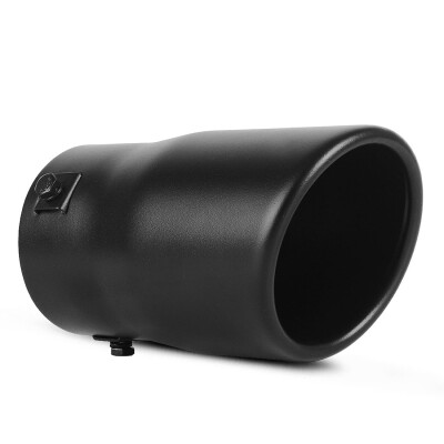 

2-25 Inch Inlet Black Exhaust TipBolt On Stainless Steel Exhaust Tailpipe TipBlack Powder Coated Finish