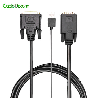 

CableDeconn E0109 VGA Male to DVI Male Cable Support 1080P 15m