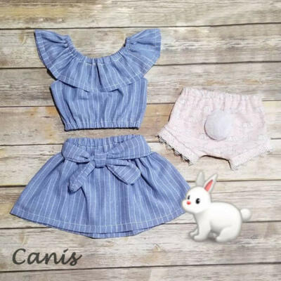 

Summer Toddler Baby Girl Clothes Stripe Sleeveless TopsSkirt Dress Outfits Set