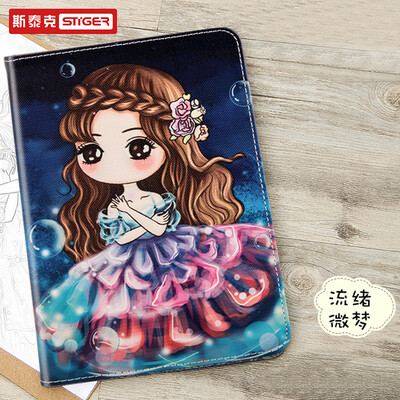 

Steick Apple ipad mini5 protective cover cartoon tablet all-inclusive lightweight anti-drop dormant bracket leather case iPad mini12345 general thread micro dream