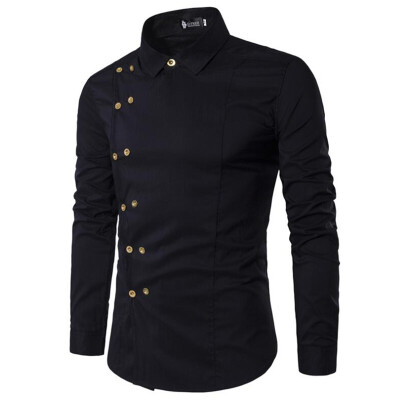 

Men\s Shirts Long Sleeve Double Breasted Casual Shirts