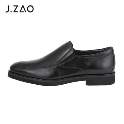

Beijing Tokyo leather shoes mens one foot set foot business dress shoes simple square head layer leather black 42
