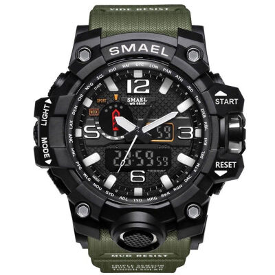 

SMAEL Mens Sport Watches Military Shock Analog Quartz Dual Display Digital Waterproof Watch