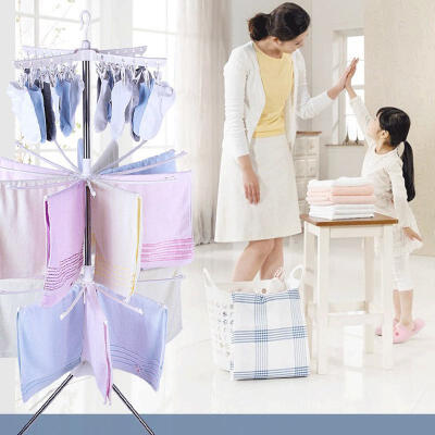 

Multi-functional Towel Rack Clothes Drying Telescopic Hanger Floor