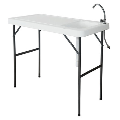 

Ktaxon 45" Fish Fillet Table Portable Folding Fish Cleaning Table with Sink Faucet for Hunting Gardening Picnic Sports