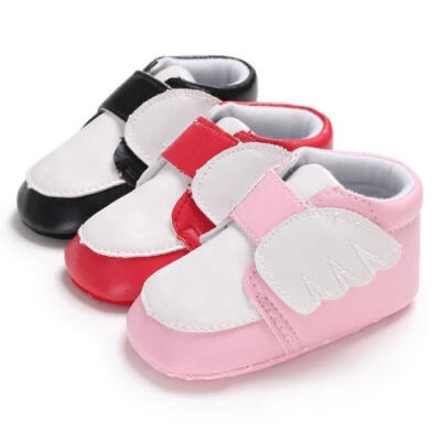 

Cute boy girl angel wings decorative soft bottom non-slip warm sneakers 0-18