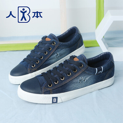 

Human body with low to help wash denim flat tide retro casual mens shoes blue men 42