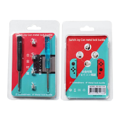 

2 Sets Handle Repair Parts Alloy Buckle Lock for Nintendo Switch NS Joy-con controller Game Accessories with 2 Screwdrivers