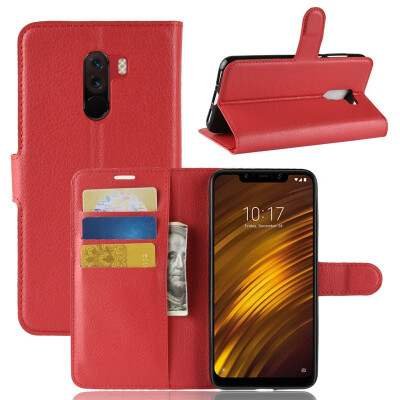 

for Xiaomi Pocophone F1 WIERSS Wallet Phone Case for Xiaomi Poco F1 618" Flip Leather Cover Case Etui Fundas Capa Coque