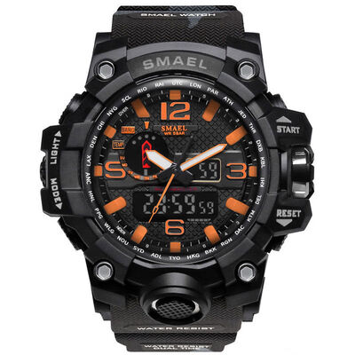 

SMAEL Mens Digital Wristwatch Multifuntional Outdoor Sport Watch Dual Display Waterproof