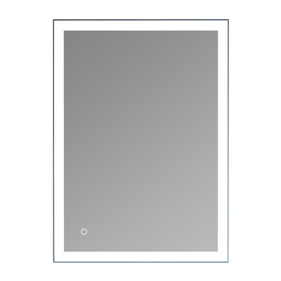 

LED Wall Mounted Lighted Vanity Bathroom Silvered Mirror with Touch ButtonAnti-fog