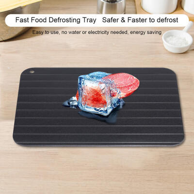 

Greensen Metal Aluminum Fast Safe Food Meat Defrosting Thawing Tray Plate Home Kitchen Gadget