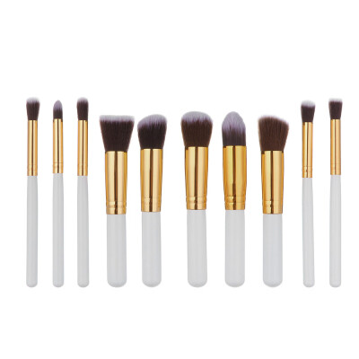 

〖Follure〗10 pcsWooden Foundation Cosmetic Eyebrow Eyeshadow Brush Makeup Brush Sets Tool