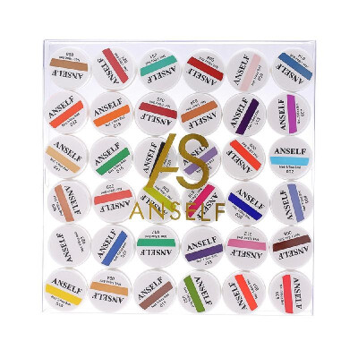 

Anself 36 Color Nail Art Pigment Set UV Gel Polish Solid Glue