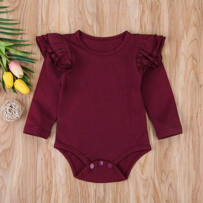 

Newborn Toddler Baby Girls Summer Romper Bodysuit Long Sleeve Outfits Jumpsuit