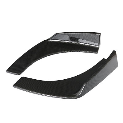 

2PCs Universal Car Vehicle Bumper Spoiler Front Shovel Decorative Scratch Resistant Wing Carbon Fiber Color