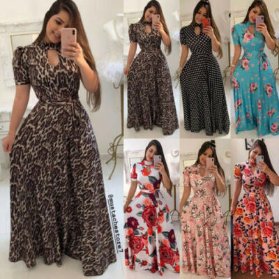 

Womens Boho Long Maxi Dress Ladies Cocktail Party Evening Summer Beach Sundress