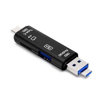 

Cwxuan Type-C Micro USB to OTG Hub Adapter with TF Card Reader for PC Laptop Tablets Mobile Phones